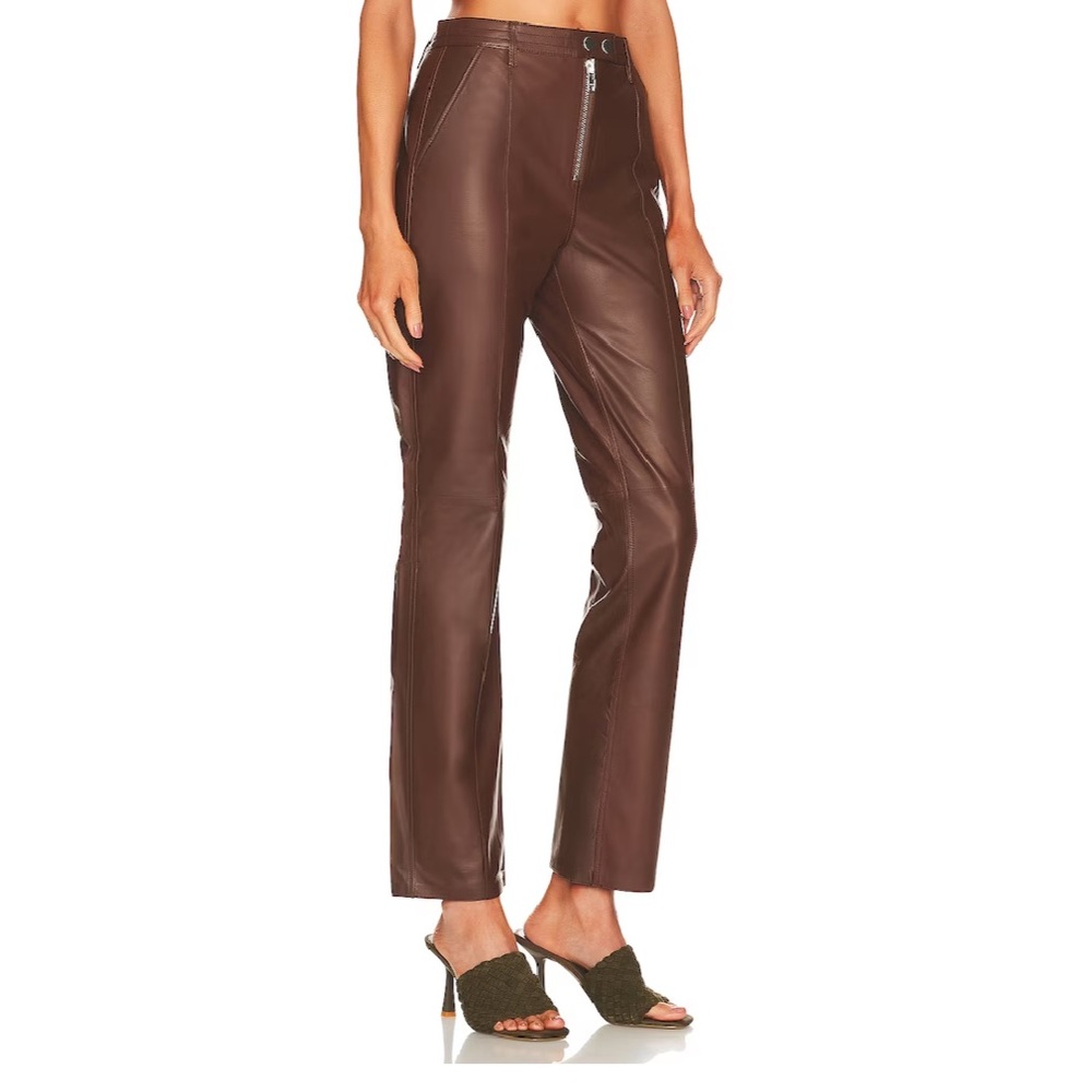 LOVERS AND FRIENDS KENDRA LAMB LEATHER PANTS SZ XS #N2